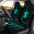 Cook Islands Car Seat Covers - Turquoise - Frida Style Universal Fit Black - Polynesian Pride