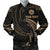 Tahiti Polynesian Custom Personalised Men's Bomber Jacket - Gold Tribal Wave - Polynesian Pride