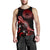 American Samoa Men Tank Top - Turtle With Blooming Hibiscus Red - Polynesian Pride