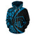 Hawaii Polynesian Zip up Hoodie Tribal Blue Color 2.0 Circle Style - Polynesian Pride