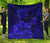 Hawaiian Map Turtle Hibiscus Vintage Polynesian Premium Quilt Blue Blue - Polynesian Pride