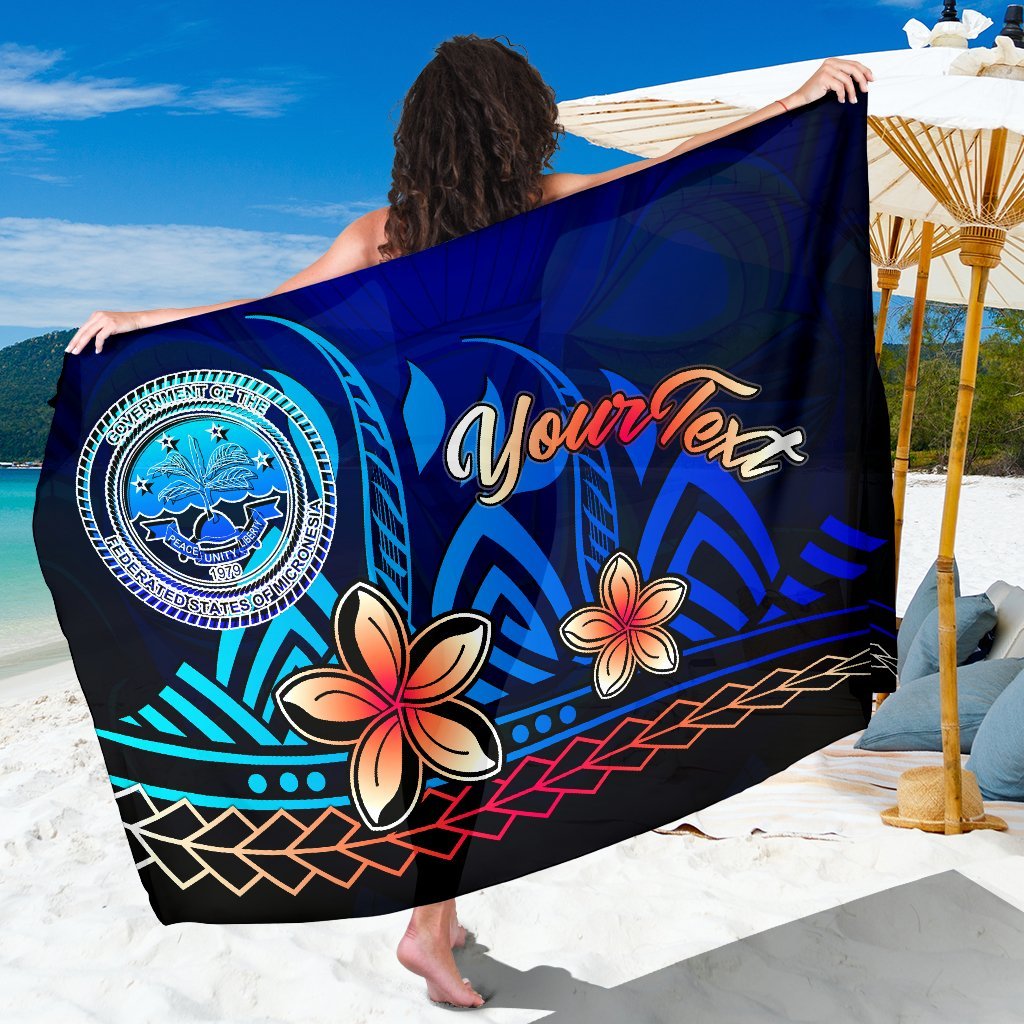 Federated States of Micronesia Sarong - Vintage Tribal Mountain One Style One Size Blue - Polynesian Pride