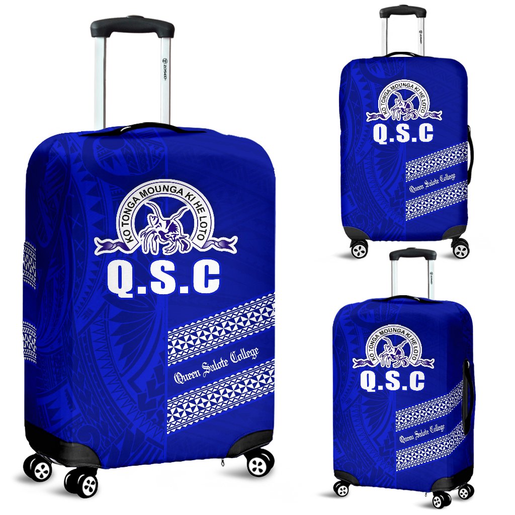 Queen Salote Luggage Covers Tonga College Blue - Polynesian Pride