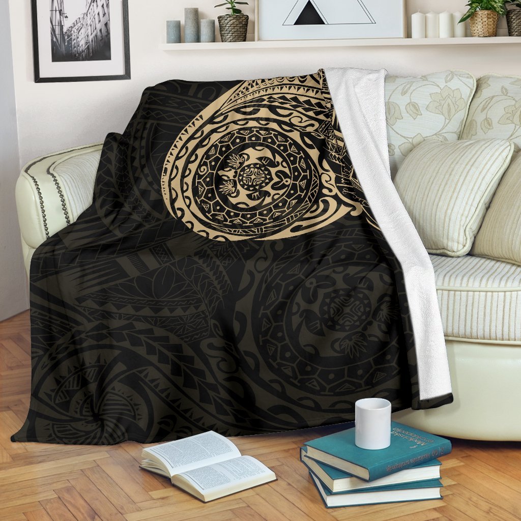 Polynesian Tattoo Style Blanket 1 A7 White - Polynesian Pride