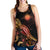 Marshall Islands Polynesian Women Tank Top - Turtle With Blooming Hibiscus Gold - Polynesian Pride