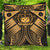 Samoa Polynesian Premium Quilt - Samoa Gold Seal with Polynesian Tattoo Single Gold - Polynesian Pride