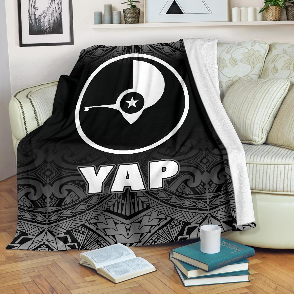 Yap Premium Blanket - Black Fog Style White - Polynesian Pride