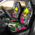 Palau Custom Personalised Car Seat Covers White - Turtle Plumeria Banana Leaf Universal Fit White - Polynesian Pride