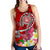 American Samoa Polynesian Women's Racerback Tank - Turtle Plumeria (Red) - Polynesian Pride