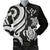 Kosrae Micronesian Men Bomber Jacket - White Tentacle Turtle White - Polynesian Pride