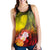 CNMI Custom Personalised Women's Racerback Tank - Humpback Whale with Tropical Flowers (Yellow) Yellow - Polynesian Pride