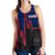 Samoa Women's Racerback Tank - Samoa Seal With Heartbeat Polynesian Patterns (Blue) - Polynesian Pride