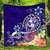 Tonga Premium Quilt - Turtle Plumeria (Blue) Blue - Polynesian Pride