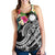 Nauru Polynesian Women's Racerback Tank - Summer Plumeria (Black) - Polynesian Pride