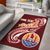 Tahiti Personalised Area Rug - Tahiti Seal Polynesian Patterns Plumeria Red - Polynesian Pride