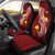 Papua New Guinea Car Saet Covers - PNG Seal Polynesian Patterns Plumeria Universal Fit Red - Polynesian Pride