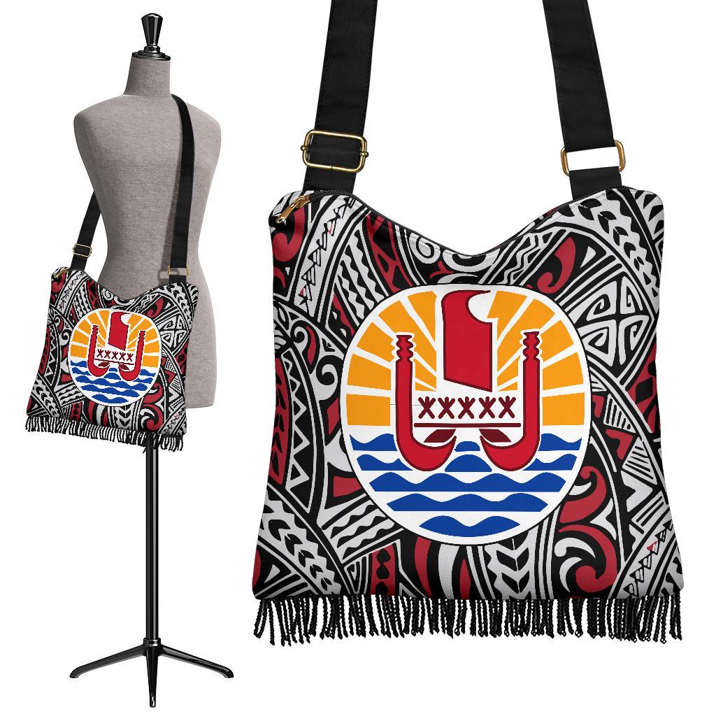 French Polynesia Crossbody Boho Handbag French Polynesia One Size Black - Polynesian Pride