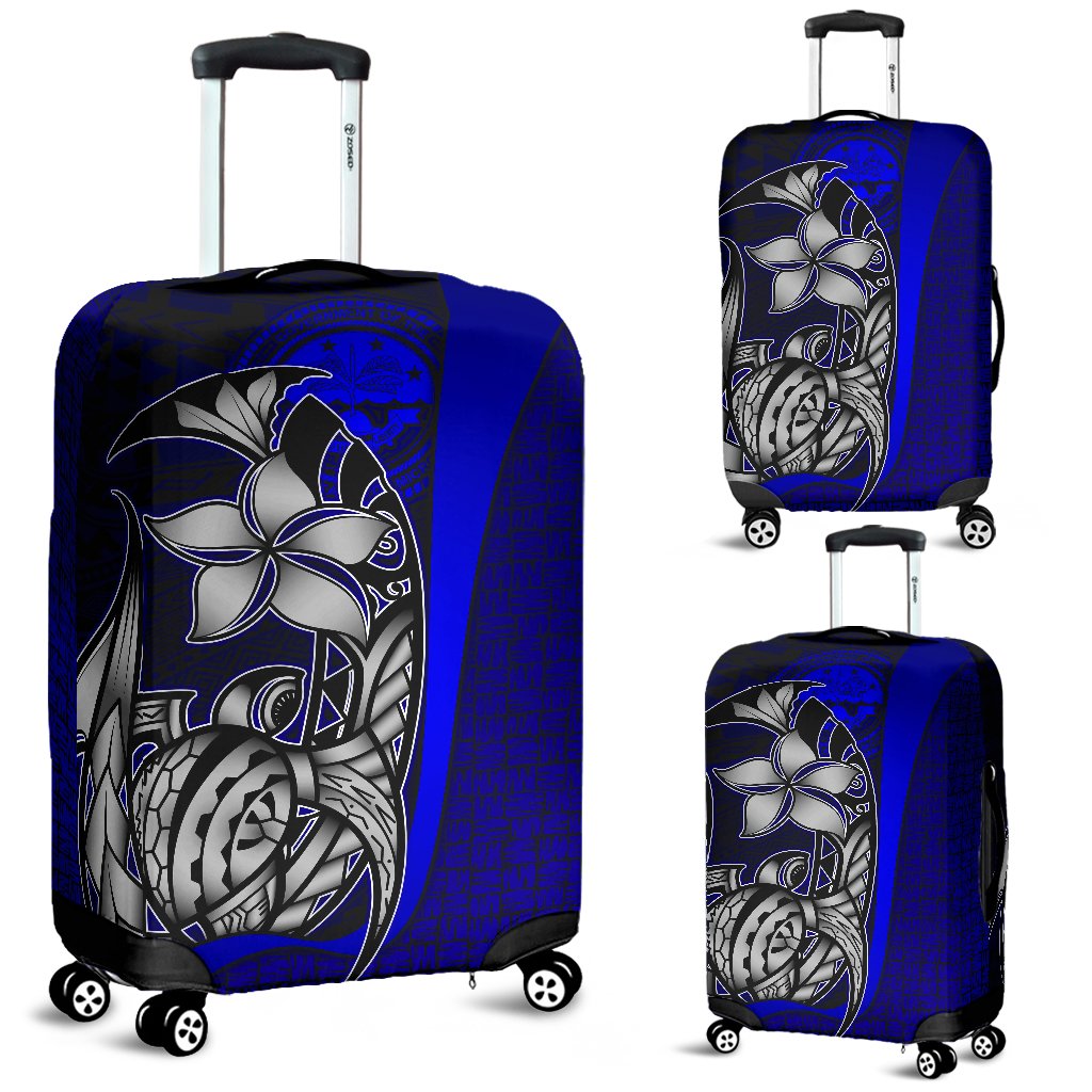 Federated States of Micronesia Luggage Covers Blue - Turtle With Hook Blue - Polynesian Pride