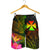 Wallis and Futuna Polynesian Men's Shorts - Hibiscus and Banana Leaves - Polynesian Pride