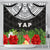 Yap Shower Curtain - Ginger Lei Pattern 177 x 172 (cm) Black - Polynesian Pride