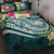 FSM Polynesian Quilt Bed Set - Summer Plumeria (Turquoise) Turquoise - Polynesian Pride