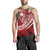 YAP Polynesian Men's Tank Top - Summer Plumeria (Red) - Polynesian Pride