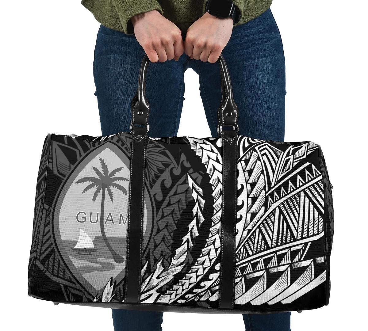 Guam Travel Bag - Custom Personalised Wings Style Travel Bag - Black - Guam One size Black - Polynesian Pride