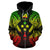 Kosrae Polynesian All Over Zip up Hoodie Map Reggae - Polynesian Pride