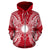 Marshall Islands Polynesian All Over Zip up Hoodie Map Red White - Polynesian Pride