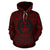 Guam ll Over Hoodie Guam Coat of rms Polynesian Red Black Unisex Red - Polynesian Pride