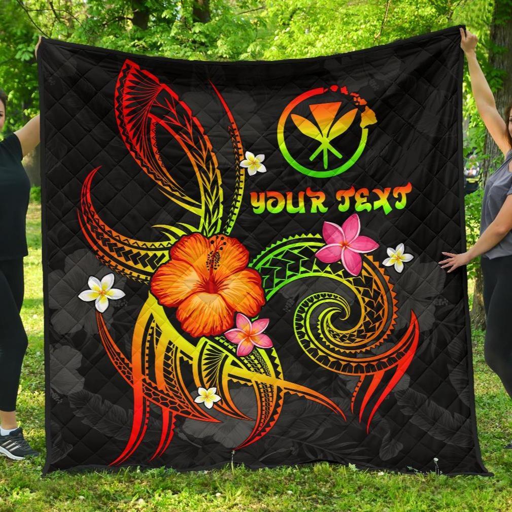 Polynesian Hawaii Personalised Premium Quilt - Legend of Kanaka Maoli (Reggae) - Polynesian Pride