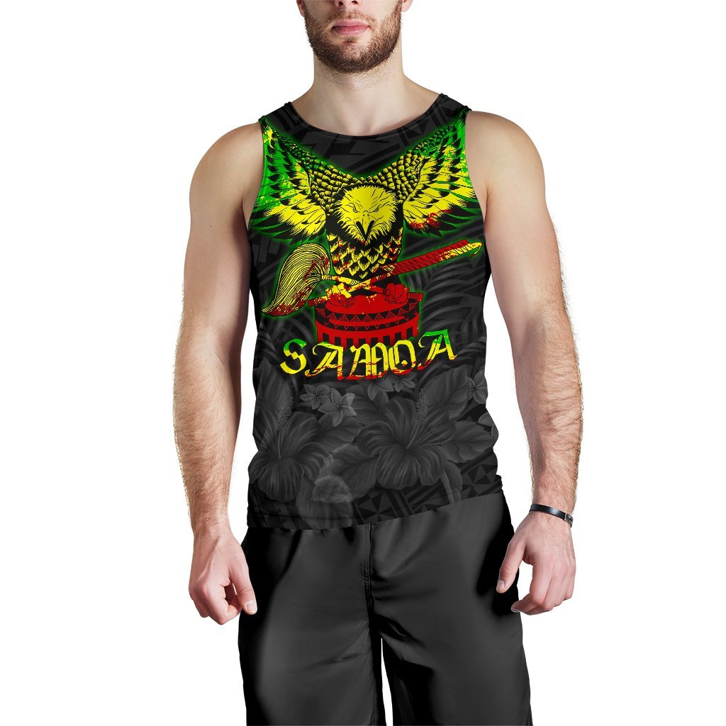 American Samoa Eagle With Seal Men Tank Top Rasta Art - Polynesian Pride