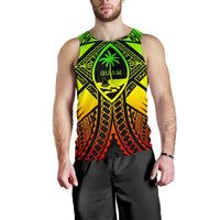 Guam Polynesian Men's Tank Top - Guam Reggae Seal with Polynesian Tattoo - Polynesian Pride