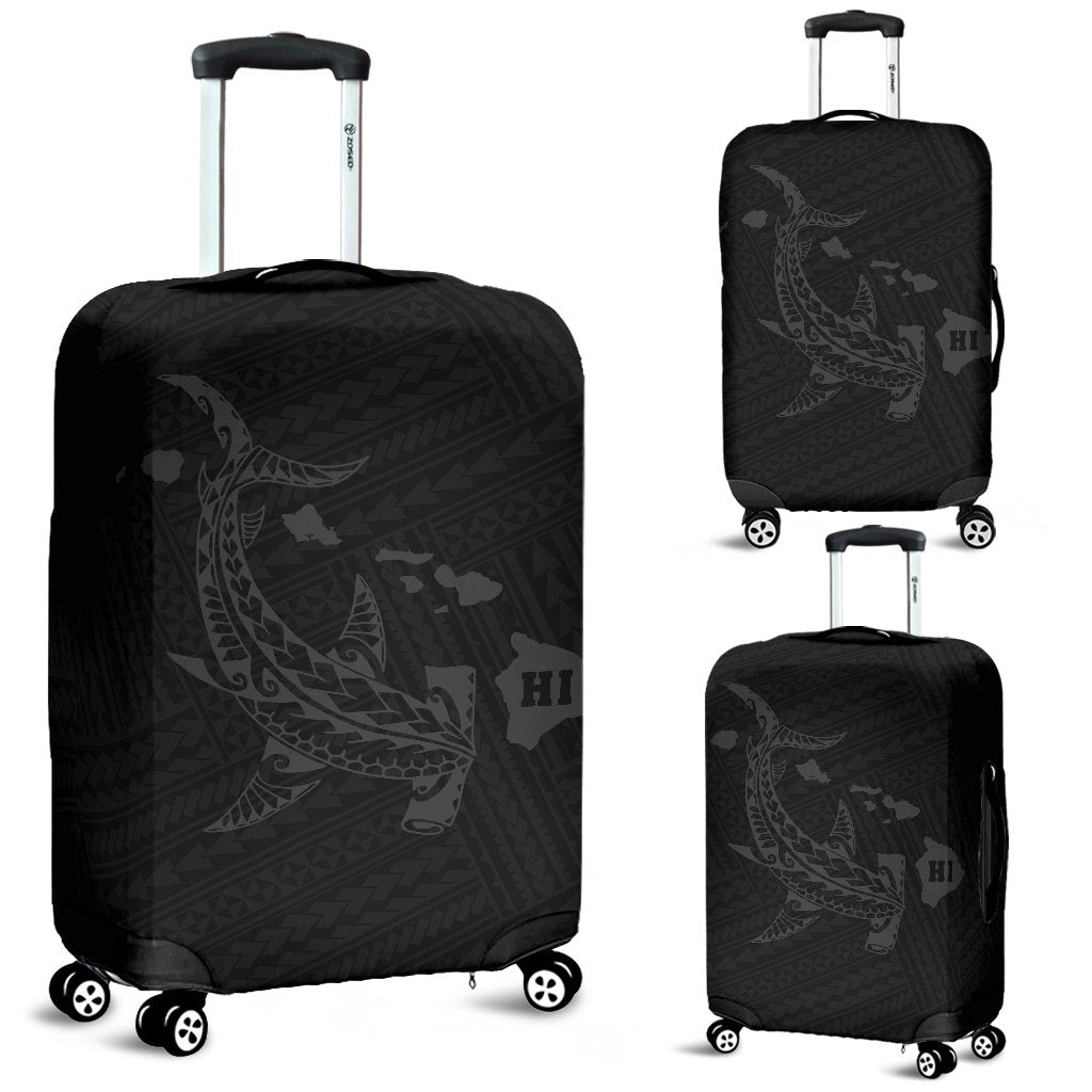 Hawaii Shark Gray Polynesian Luggage Covers Gray - Polynesian Pride