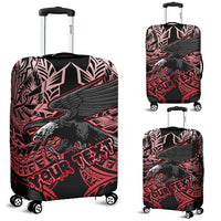 Samoa Polynesian Custom Personalised Luggage Covers - Eagle Tribal Pattern Red Red - Polynesian Pride