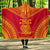 Papua New Guinea Flag Polynesian Chief Hooded Blanket Hooded Blanket Red - Polynesian Pride