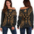 Kosrae Polynesian Shoulder Sweater Map Gold Gold - Polynesian Pride