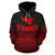 Tonga Polynesian Hoodie Red Black Pride Map nd Seal - Polynesian Pride