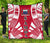 Samoa Premium Quilt - Samoa Coat Of Arms Polynesian White Tattoo (Red) - Polynesian Pride