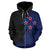 New Zealand Maori Hoodie, New Southern Cross Flag Full Zip Hoodie Unisex Black - Polynesian Pride