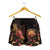 Federated States of Micronesia Polynesian Women's Shorts - Turtle With Blooming Hibiscus Gold - Polynesian Pride