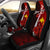 Papua New Guinea Polynesian Custom Personalised Car Seat Covers - Coat Of Arm With Hibiscus Universal Fit Red - Polynesian Pride