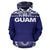 Guam All Over Hoodie Polynesian Purple and White - Polynesian Pride