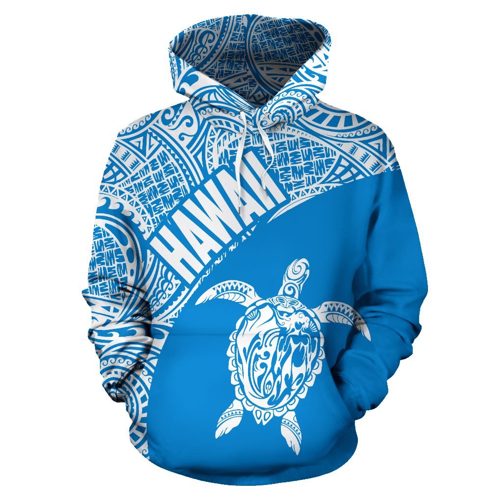 Hawaii Hoodie Turtle Mermaid Polynesian Tattoo 02 - Polynesian Pride