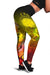 CNMI Women's Leggings - Humpback Whale with Tropical Flowers (Yellow) - Polynesian Pride