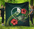 Yap Polynesian Premium Quilt - Green Turtle Hibiscus Green - Polynesian Pride