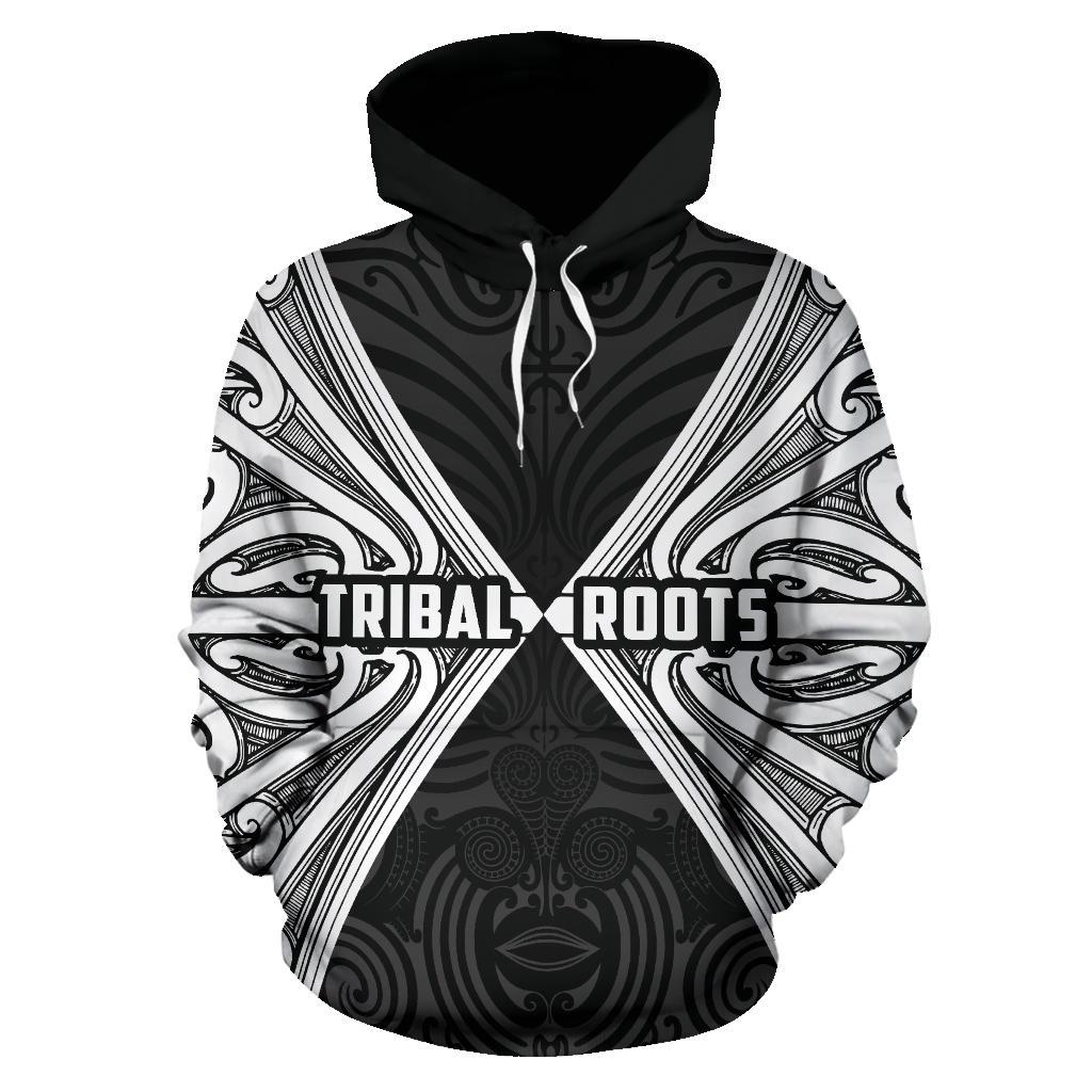 Maori Aotearoa Tribal Roots Hoodie White Unisex White - Polynesian Pride