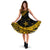 Plumeria Flowers Polynesian Women's Dress - Gold Black Color - Polynesian Pride