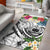 Polynesian Samoa Area Rug - Summer Plumeria (White) White - Polynesian Pride