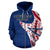 American Samoa Polynesian Zip up Hoodie Warrior Style Unisex Art - Polynesian Pride